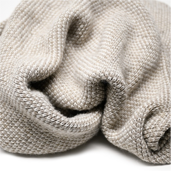 FRATELLI TALLI Knit Collar Scarf OS Beige Wool Alpaca Blend Made In Italy - Picture 11 of 14